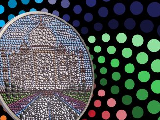 Palau 2024 20 Dollars Taj Mahal Dot Art Series 3oz pure Silver Coin