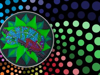 Palau 2025 20 Dollars Chameleon Dot Art Series 3oz pure Silver Coin