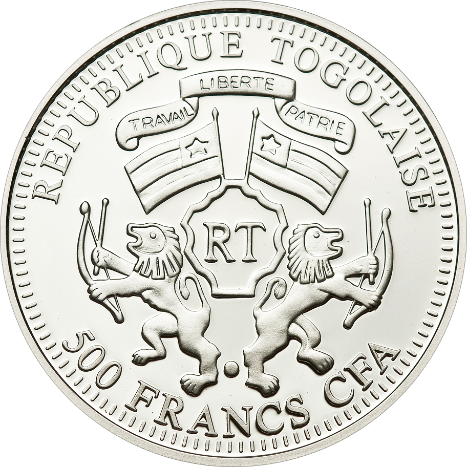 Togo 2011 500 Francs Zenobia Silver Coin