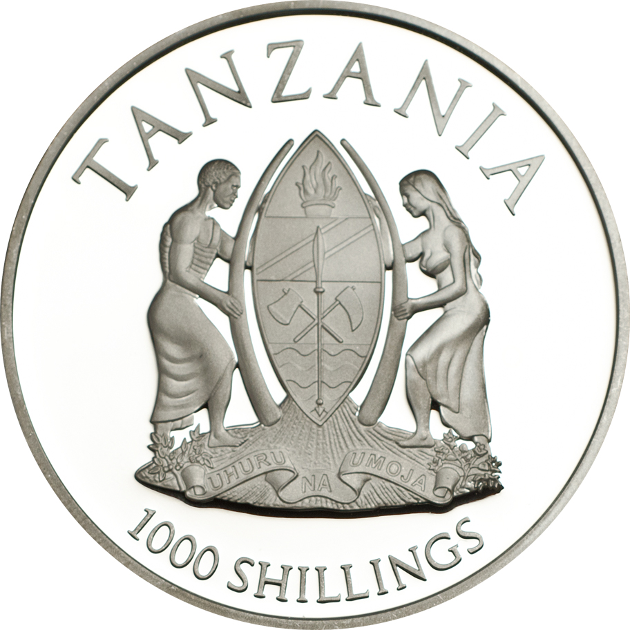Tanzania 2014 1000 Shillings Queen Maxima Silver Coin