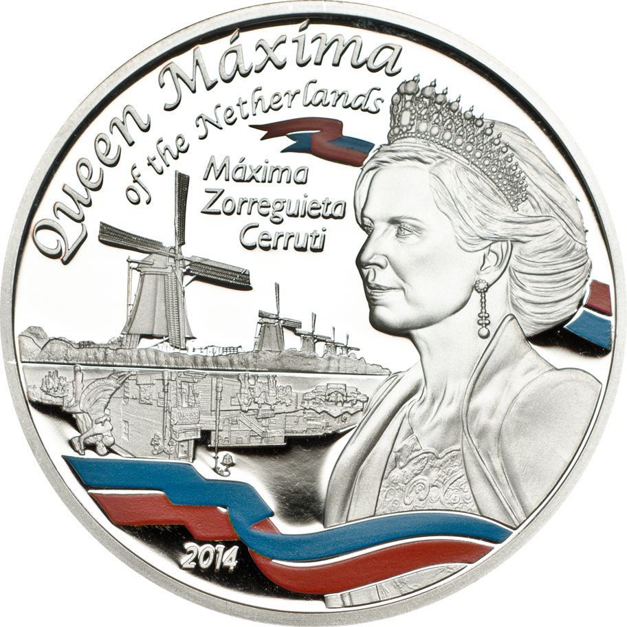 Tanzania 2014 1000 Shillings Queen Maxima Silver Coin