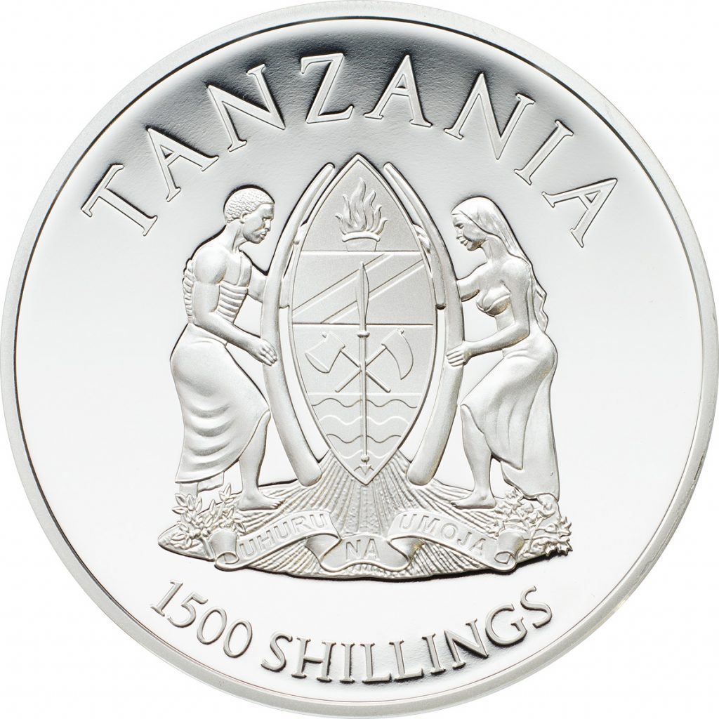 Tanzania 2016 1500 Shillings The Black Panther Silver Coin