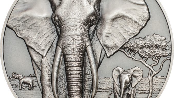 Tanzania 2016 1000 Shillings Elephant Silver Coin