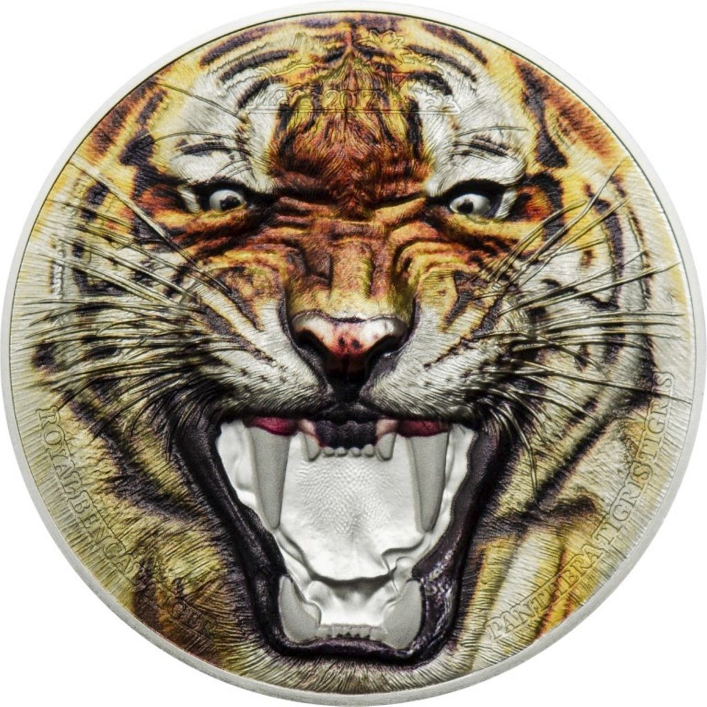 Tanzania 2017 1500 Shillings The Bengal Tiger Silver Coin