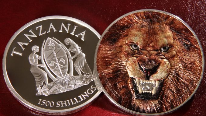 Tanzania 2018 1500 Francs Panthera Leo Lion Silver Coin