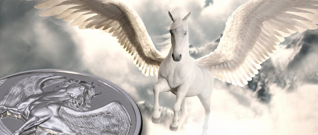 Tanzania 2022 1000 Shillings Pegasus Mythical Creatures series silver proof coin