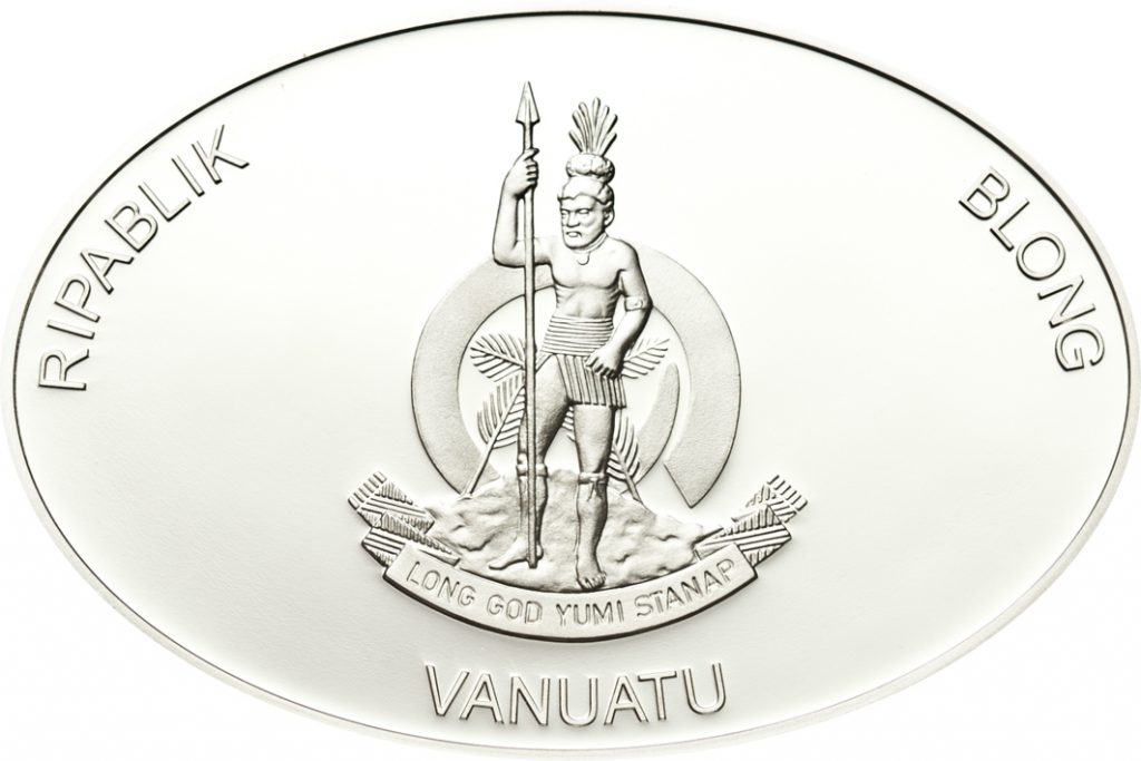 Vanuatu 2012 50 Vatu Edward Teach Blackbeard Silver Coin